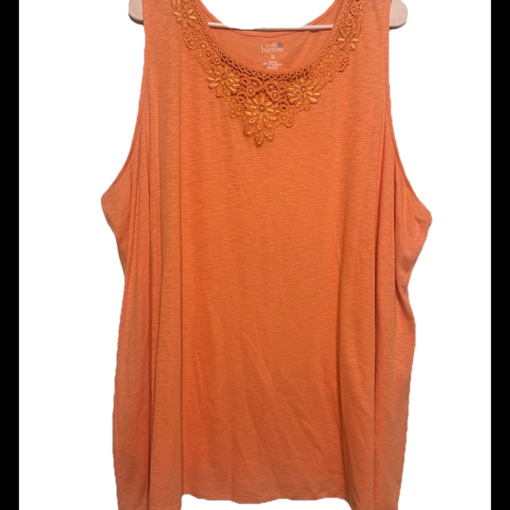Orange Croft & Barrow Sleeveless Top Brand New With Tags Size 3X